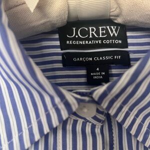 J CREW GARÇON STRIPED POPLIN SHIRT 
NWOT